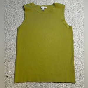 Charter Club Green Ribbed Sleeveless Knit Top Size S